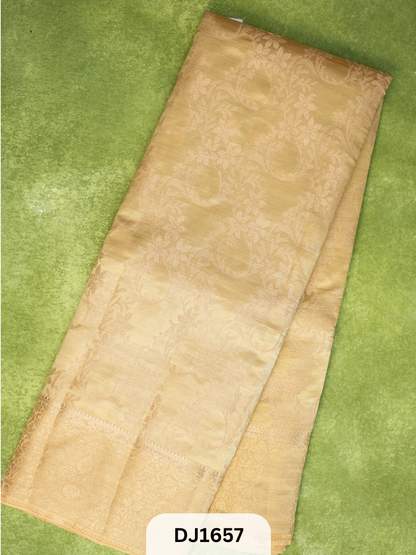 METALIC DUPION SILK - FLORAL DESIGN