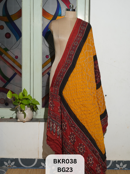 BANDHANI WITH AJRAKH DUPPATA | BORDER