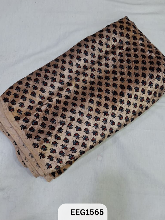 VELVET AJRAKH PRINT FABRIC-1MTR
