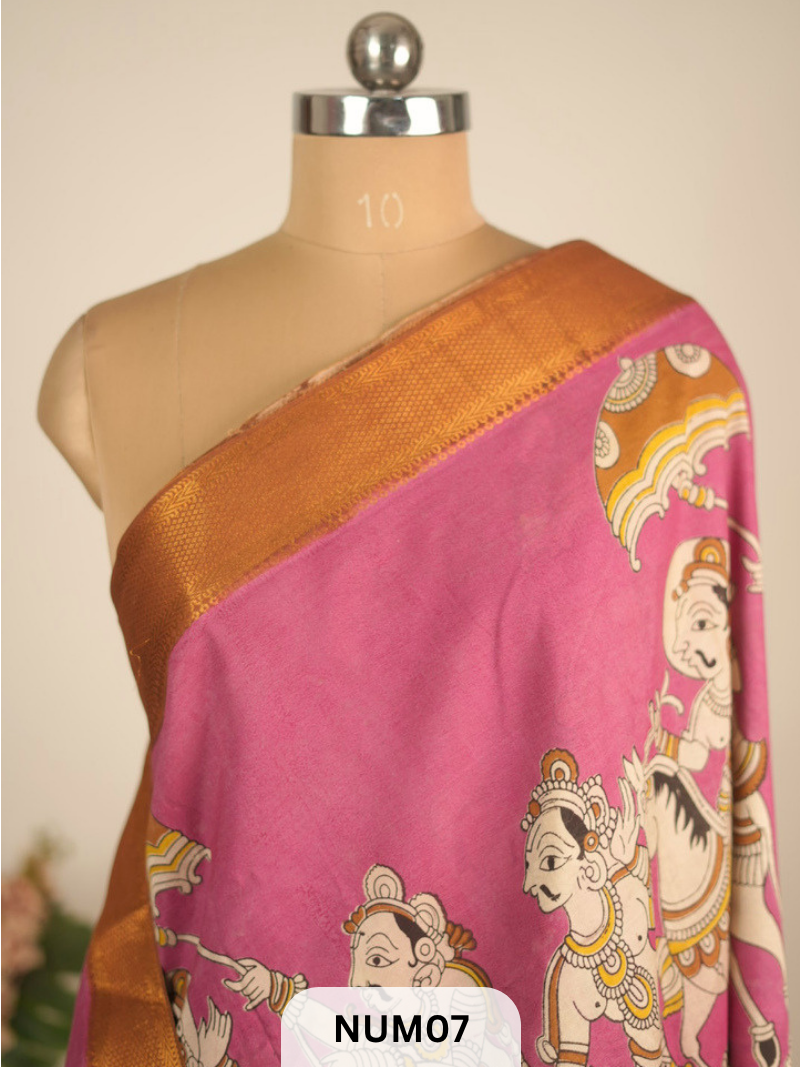 CHENNURI SILK SAREE PEDANA KALAMKARI