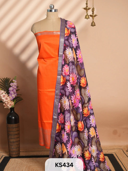 MANGALGIRI PATTU TOP AND DUPPATA - 2 PCS