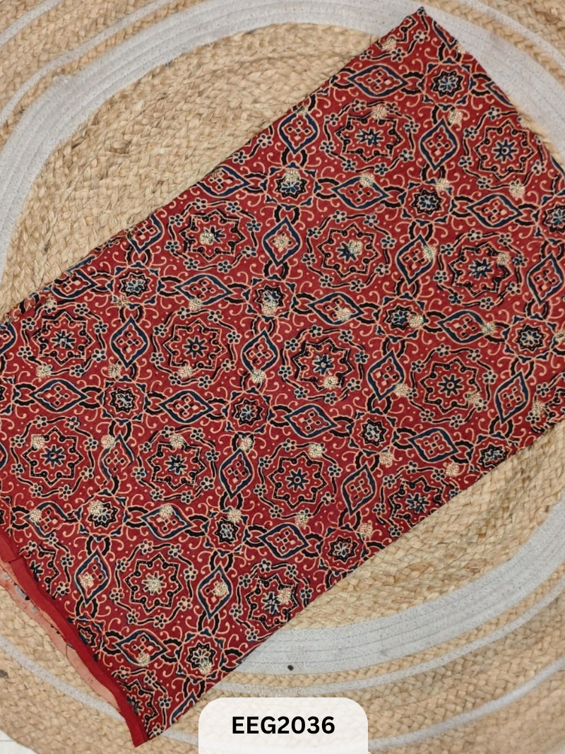 DOLA SILK AJRAKH FABRIC-1MTR