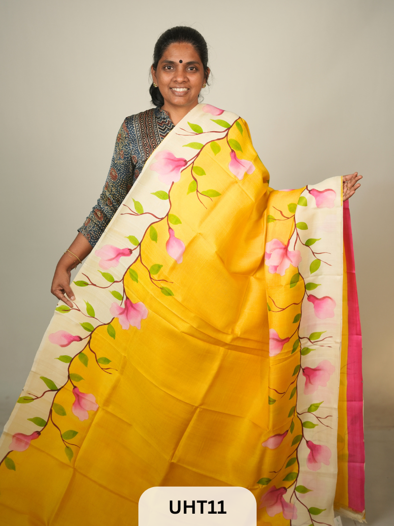 PURE MURSHIDABAD HANDPAINTED SAREE