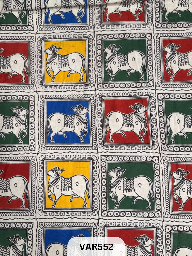 Kalamkari Hand printed - Fabric -3mtrs