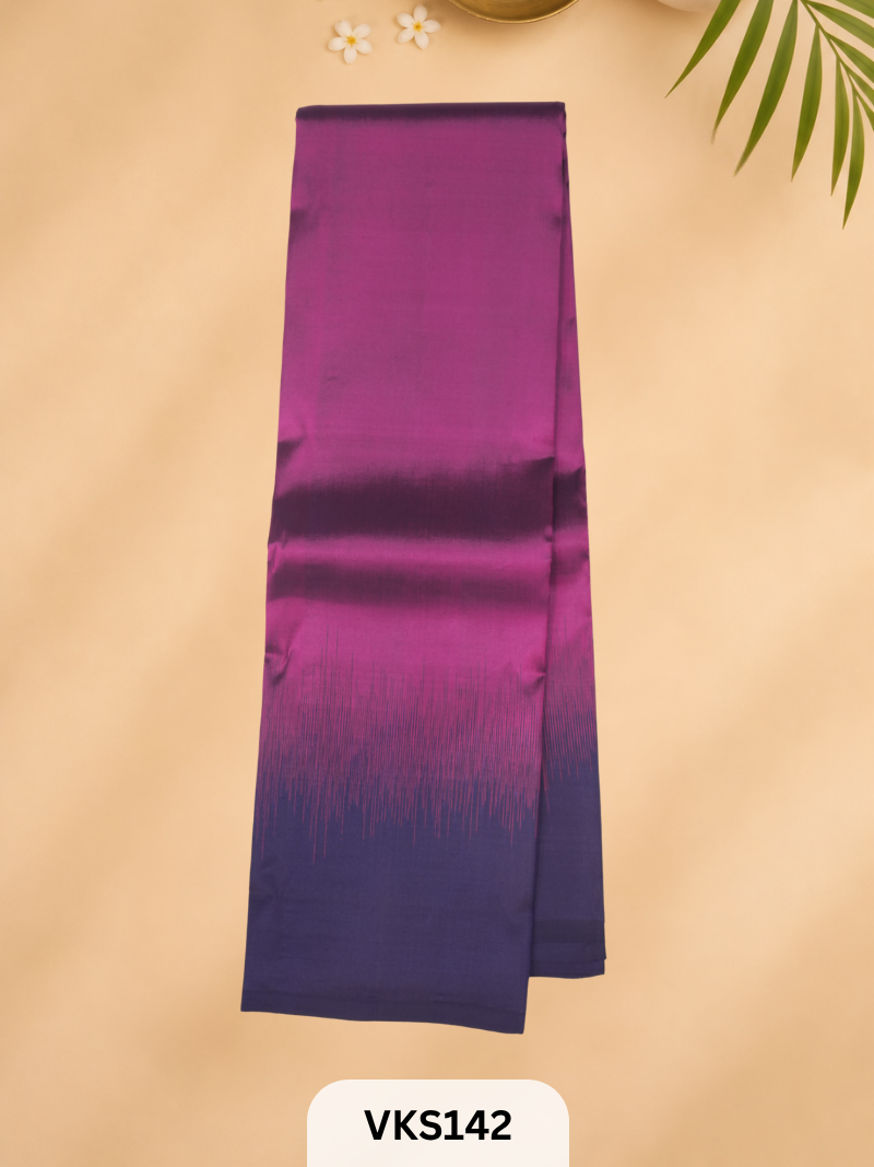 PURE KANCHIPURAM SOFT SILK TOPMATERIAL 2.4MTRS + 30CM