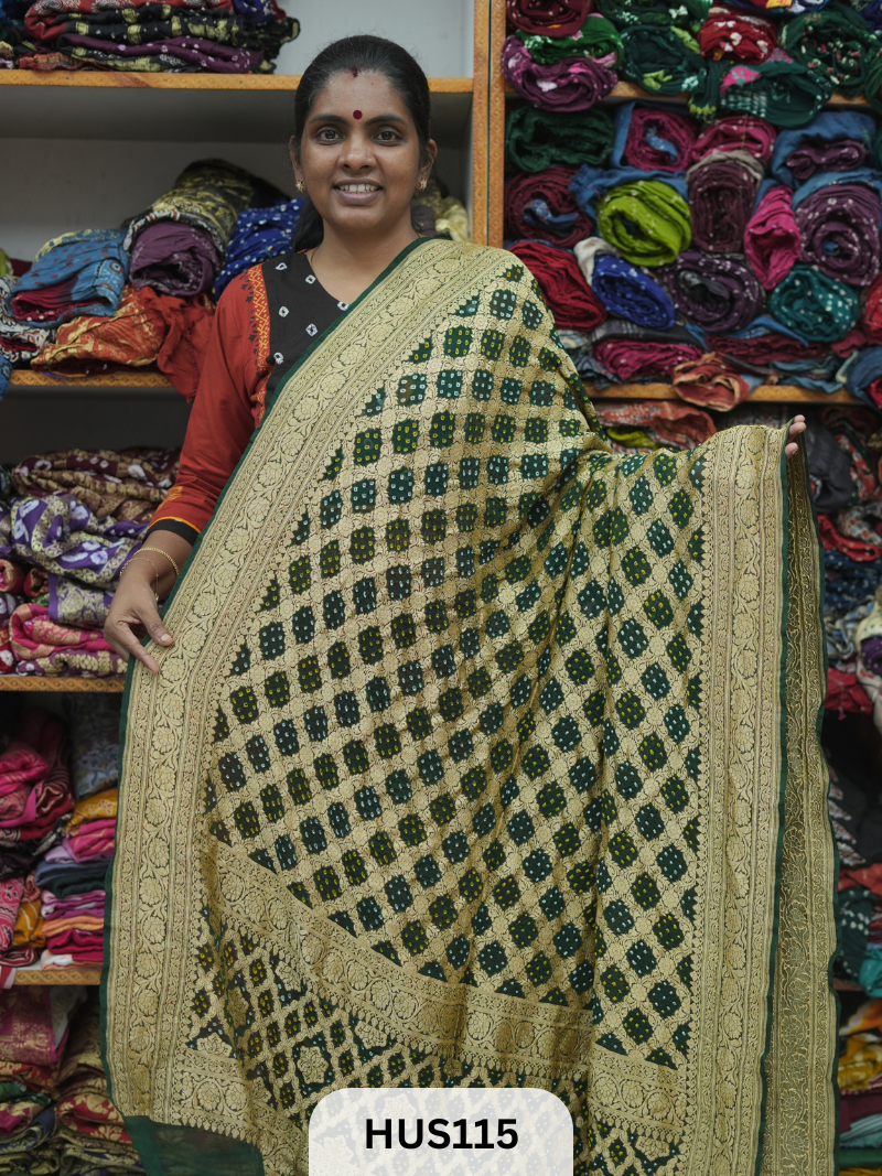 PURE KHADDI GEORGETTE DUPPATTA