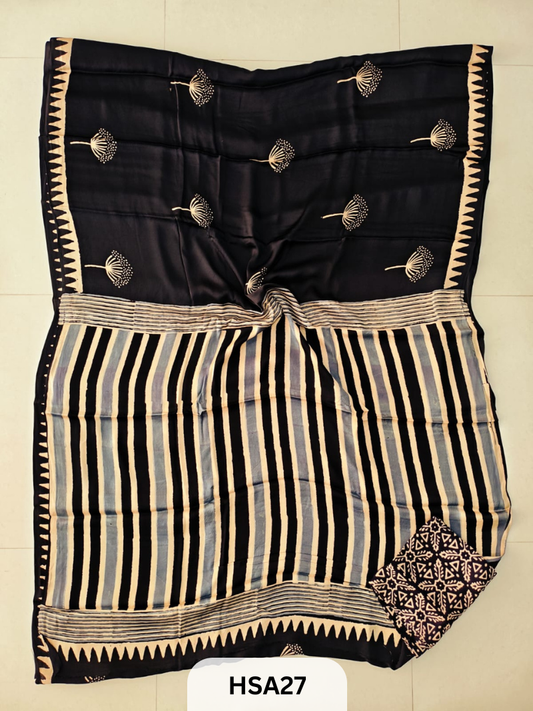 VANASPATI - VEGETABLE HANDBLOCK MODAL SAREE