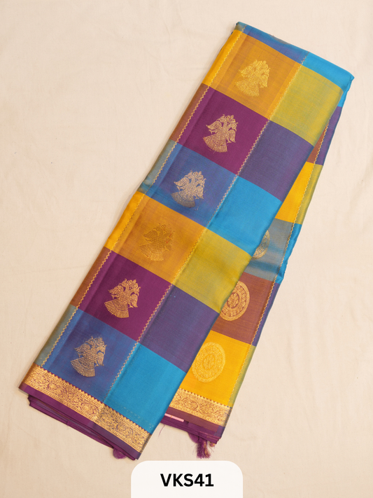 KANCHIPURAM KATTAM SAREE