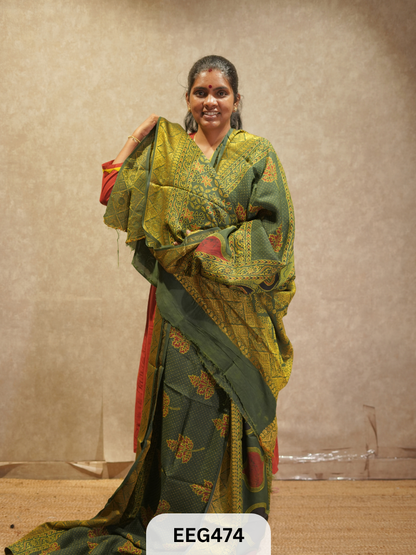 AJRAKH DOLA SILK SAREE