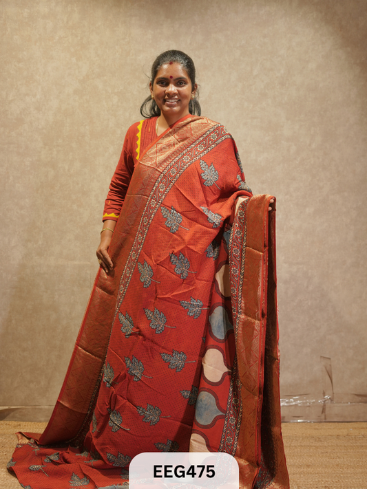 AJRAKH DOLA SILK SAREE