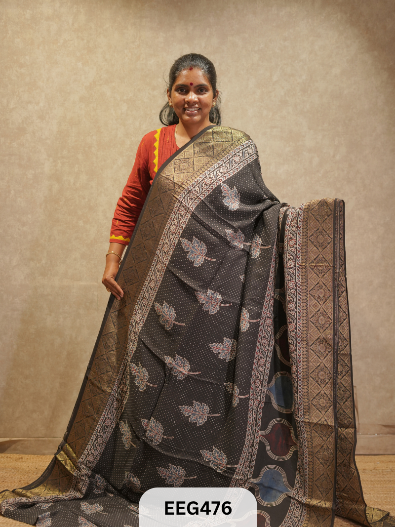 AJRAKH DOLA SILK SAREE