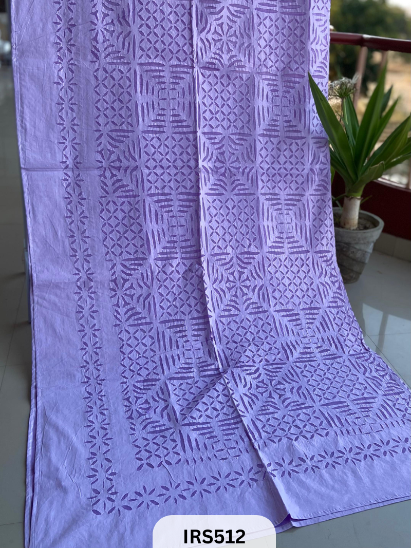 PURE COTTON DOUBLE BED HAND APLIQUE WORK BED COVER