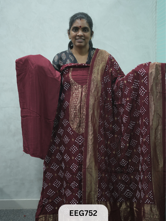 DOLA BANDHEJ 3PC SUITS-UNSTITCHED