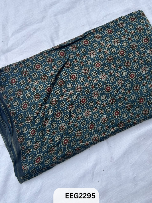 MASHRU AJRAKH FABRIC  PRINT-1 MTR
