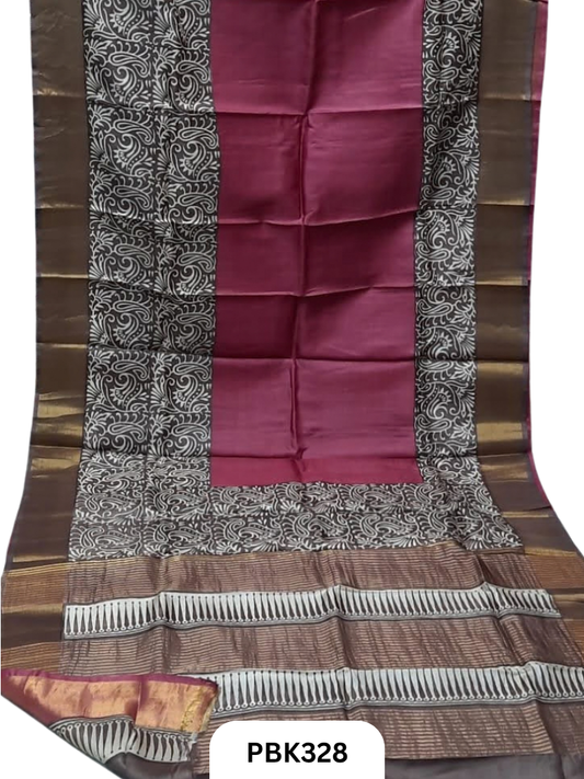 Pure Handloom Tussar Silk Saree