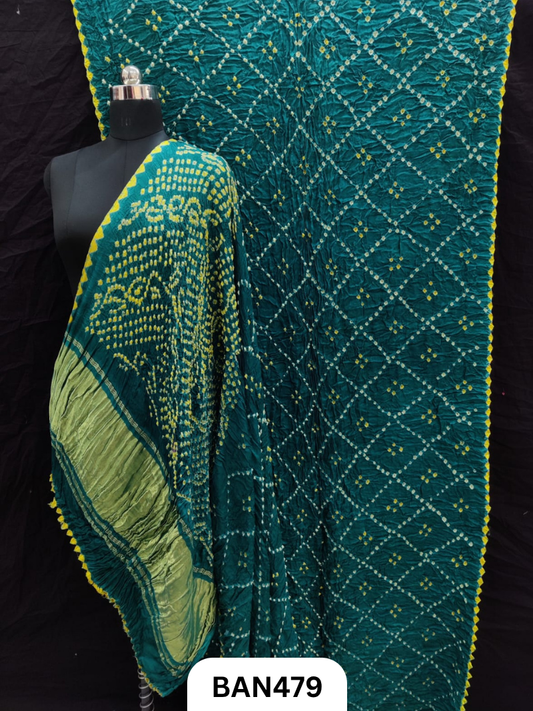 Semi Gaji SilkTissue Pallu Star Saree With Edging