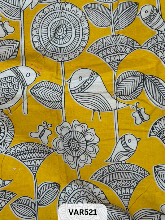Kalamkari Hand printed - Fabric -1.5mtr
