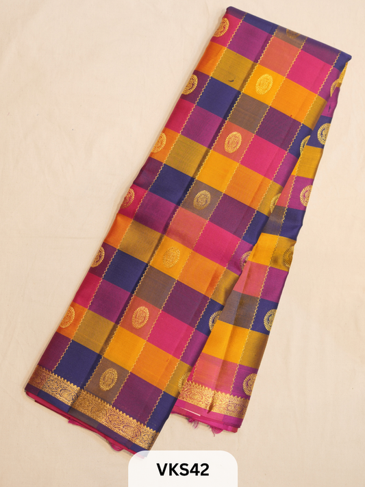 KANCHIPURAM KATTAM SAREE