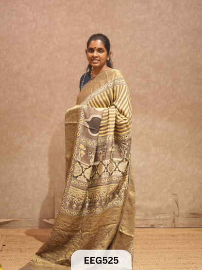 AJRAKH DOLA SILK SAREE