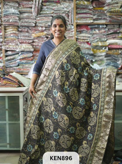 DOLA SILK AJRAKH HANDBLOCK RICH PALLU SAREE