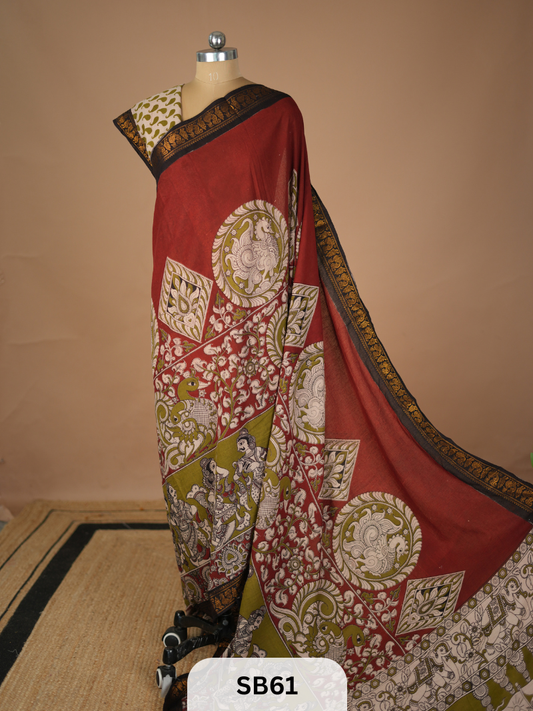SUNGUDI X KALAMKARI SAREE