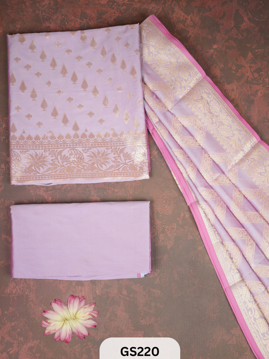 Banarasi salwar suit - Katan Silk with Jacquard Weaving Butta