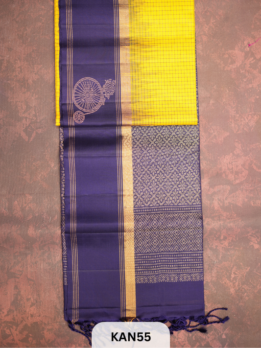 KANCHIPURAM HANDLOOM PURE SOFT SILK