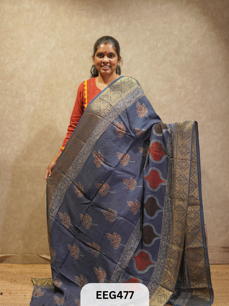 AJRAKH DOLA SILK SAREE
