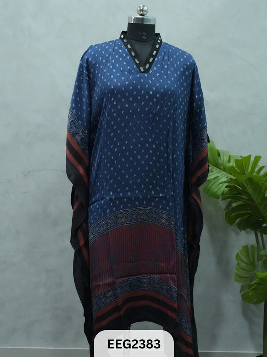 MODAL KHAFTAN WITH MIRROR WORK NECKLINE