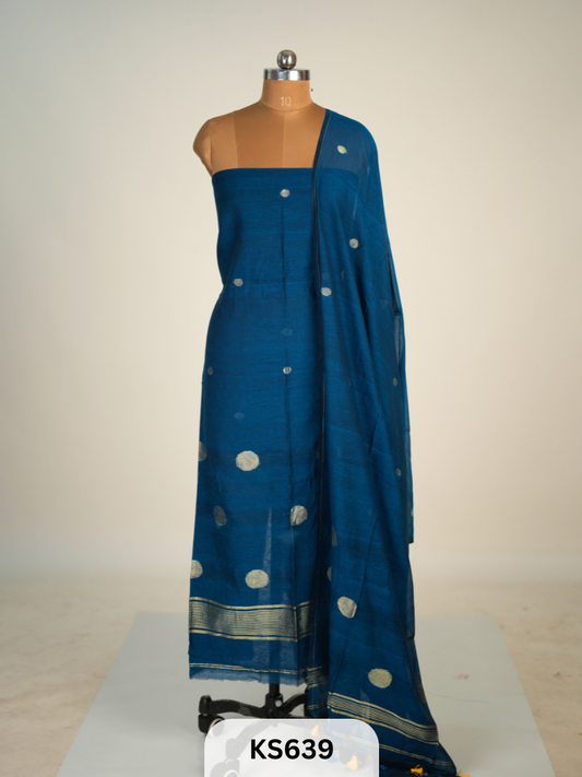 JAMDHANI LINEN TOP WITH DUPATTA