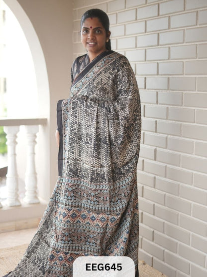 AJRAKH MODAL SAREE - JACKPOT