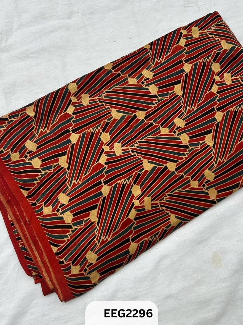 MASHRU AJRAKH FABRIC  PRINT-1 MTR