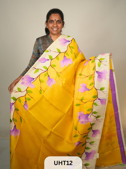 PURE MURSHIDABAD HANDPAINTED SAREE