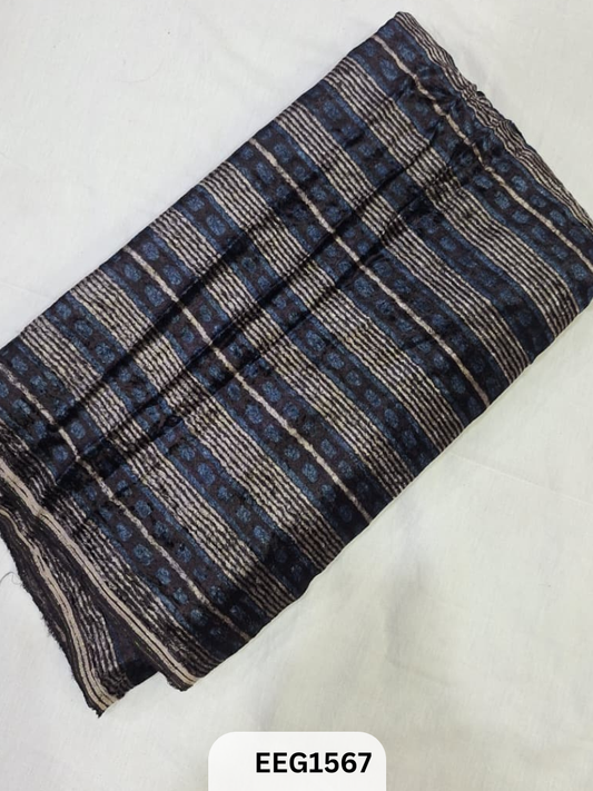 VELVET AJRAKH PRINT FABRIC-1MTR