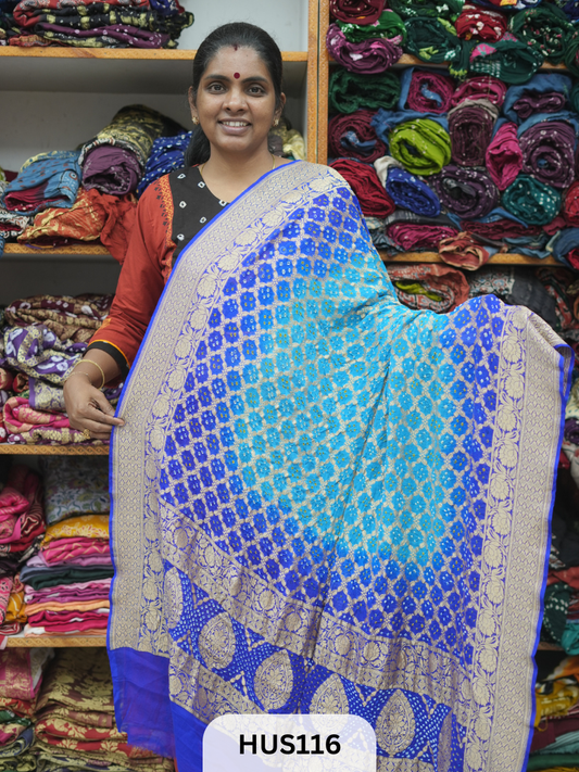 PURE KHADDI GEORGETTE DUPPATTA