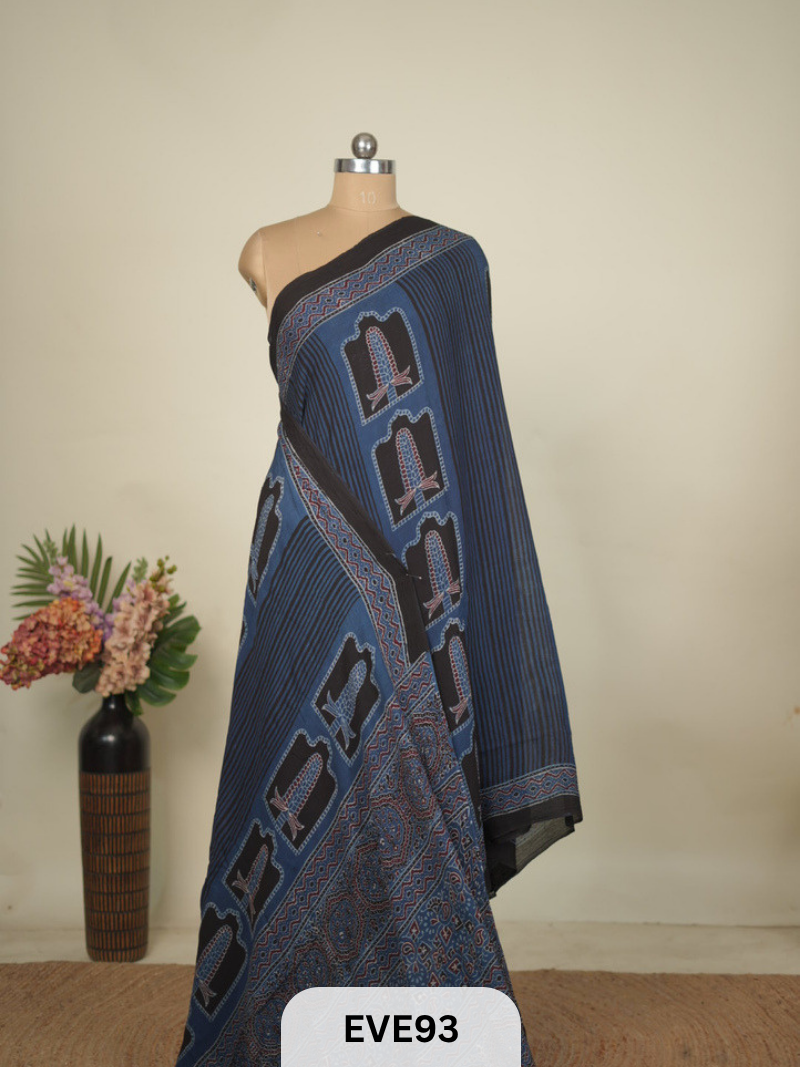 CHINON CHIFFON AJRAKH HANDBLOCK