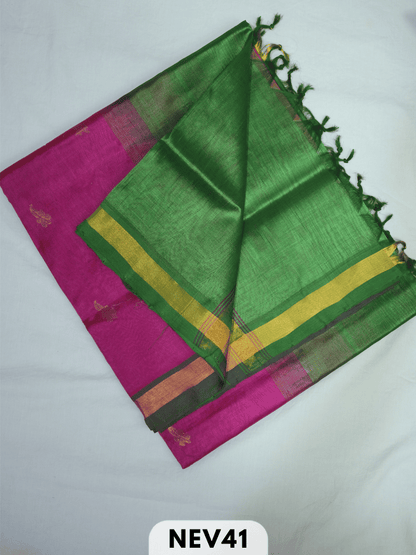 SMALL BORDER WITH BODY BUTTA SILK COTTON SAREE