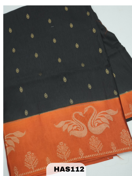 BANARAS RUSSIAN SATIN BODER SAREE