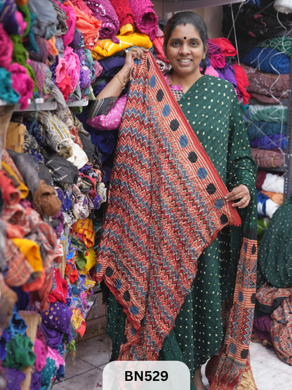 MODAL GAJI - AJRAKH BANDHINI SAREE