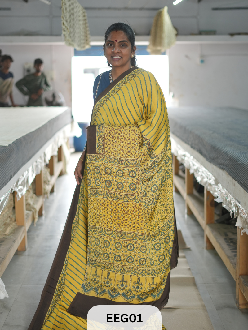AJRAKH MODAL SAREE