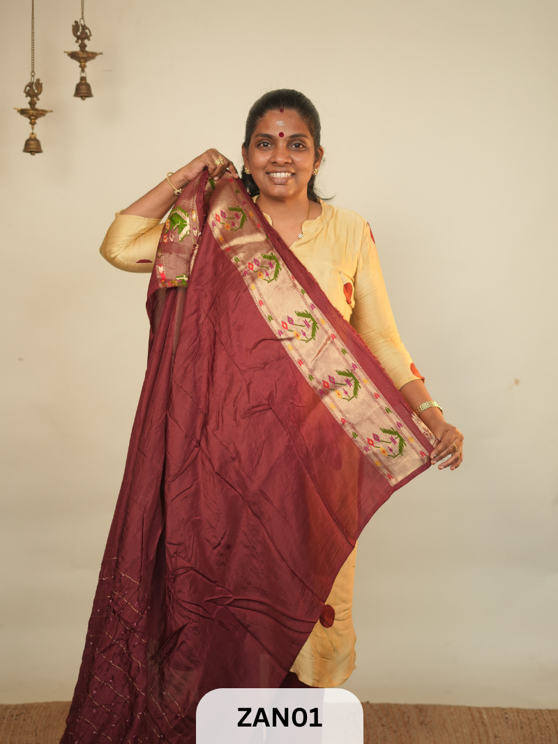BANARASI BANDHINI WITH PAITHANI BORDER SAREE