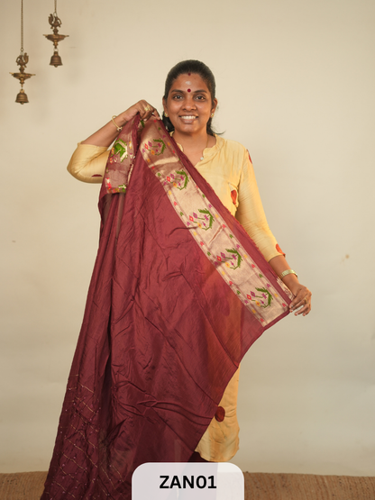 BANARASI BANDHINI WITH PAITHANI BORDER SAREE