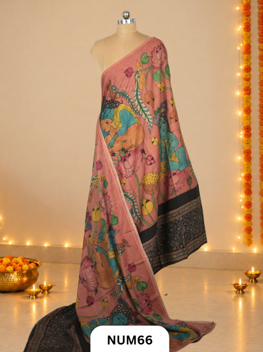 Exclusive Penkalamkari Artisan Saree