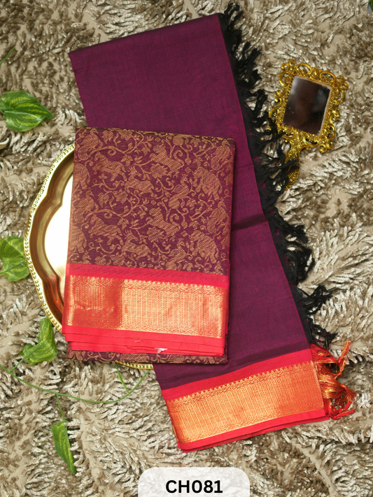Chettinad Vanasingaram Exclusive HandloomCotton Salwar Suit - 2Pcs Unstitched
