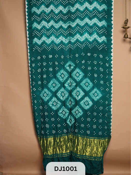 BANDHANI SHIBORI SAREE WITH LAGDI PATTA