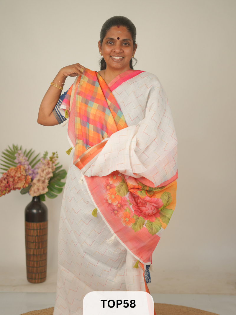 RAAGA SILK SAREE WITH MADRAS KATTAM BLOUSE