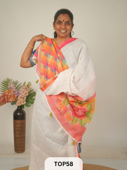 RAAGA SILK SAREE WITH MADRAS KATTAM BLOUSE
