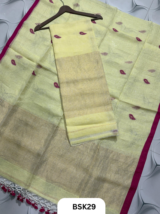 Pure Linen  Handloom Salwar  Top 2.7 mtr  Duppata 2.5 mtr