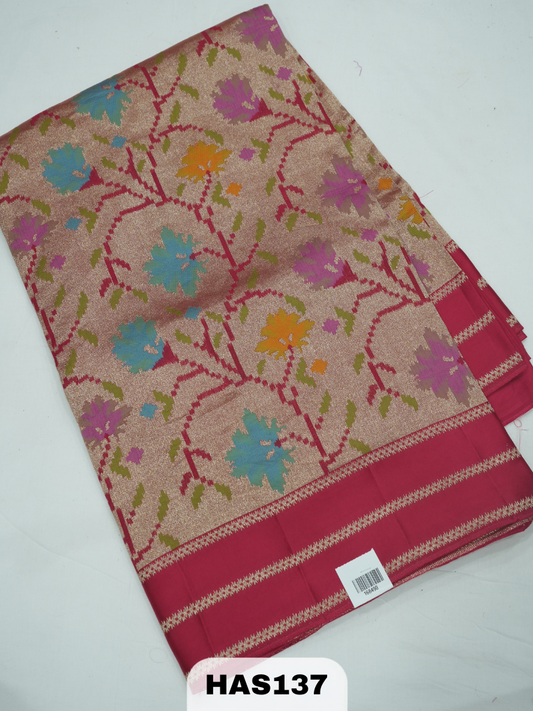 BANARAS TISSUE JAMDHANI SAREE WITH BORDER