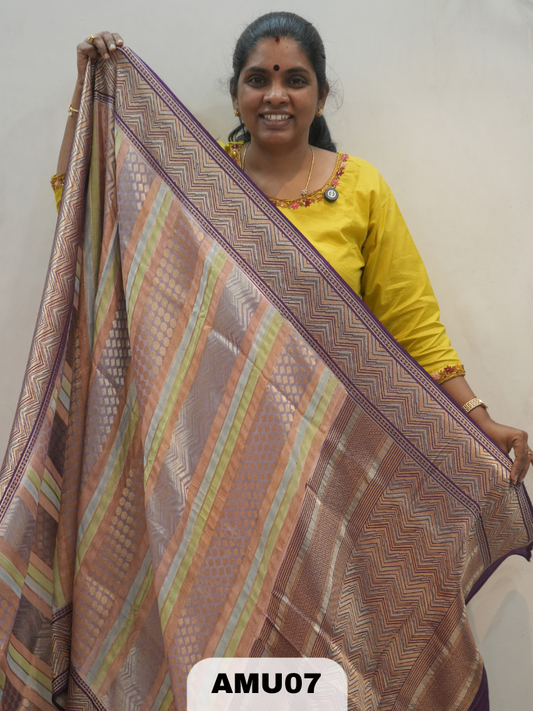 VISCOSE SATIN SAREE WITH BORDER